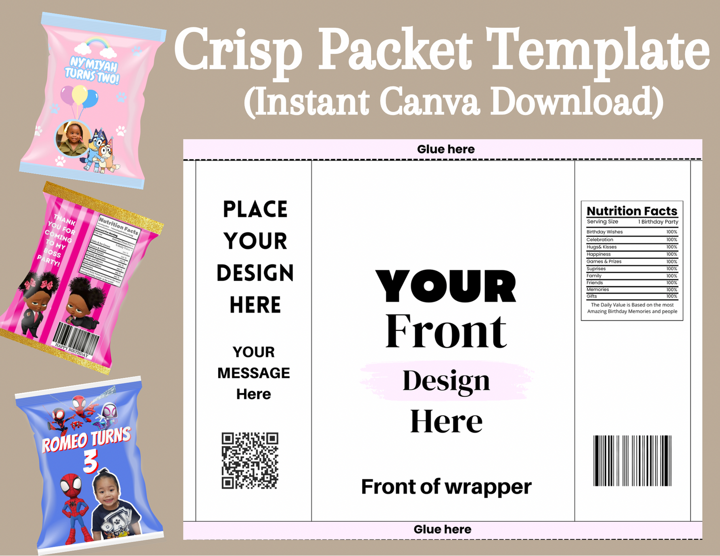 Crisp Packet Template