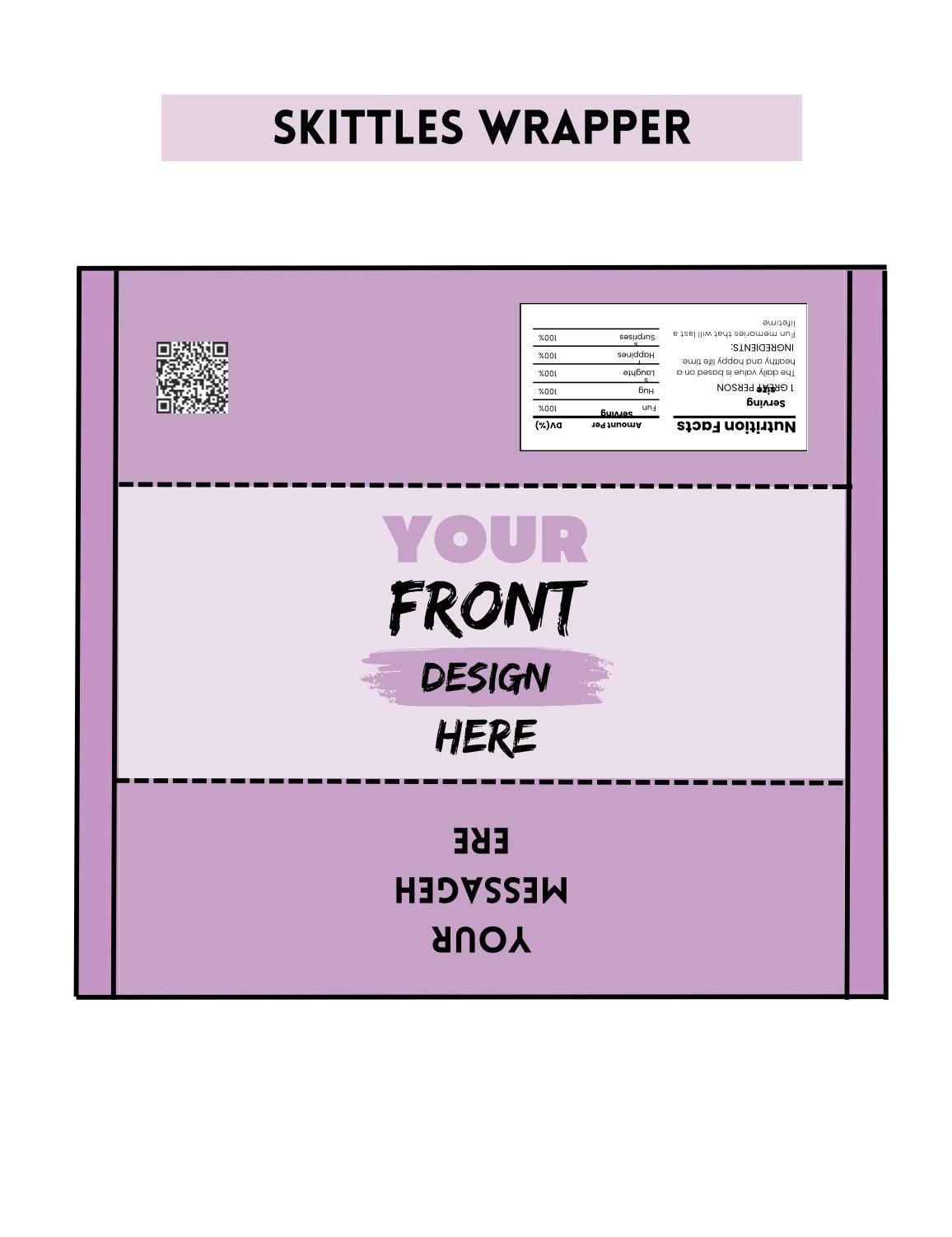 Skittles Packet Template