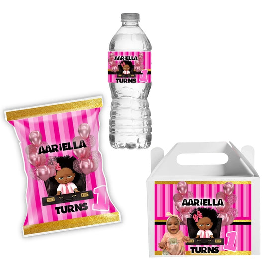 BOSS BABY GIRL PRE-FILLED PARTY PACKAGE DEAL
