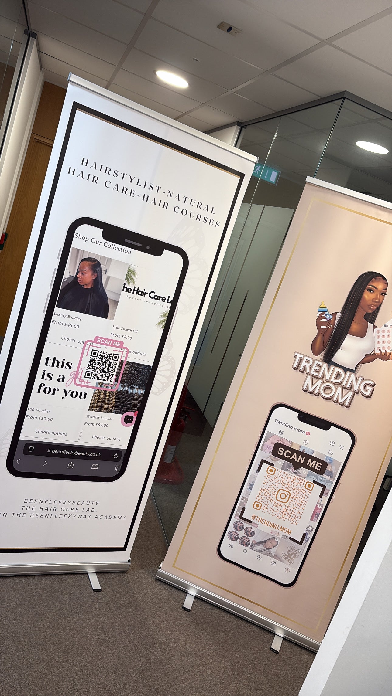Back Drop Roller Banner| iPhone  Scan Me Design| Logo